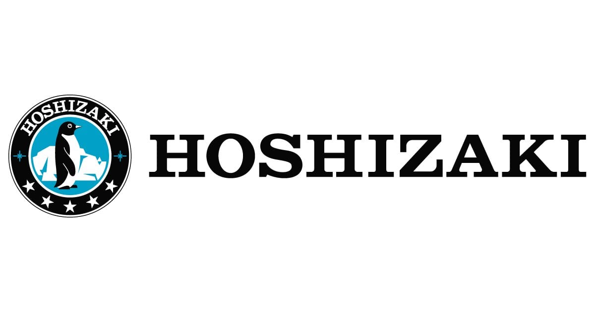 A black and white image of the hoshizaki logo.